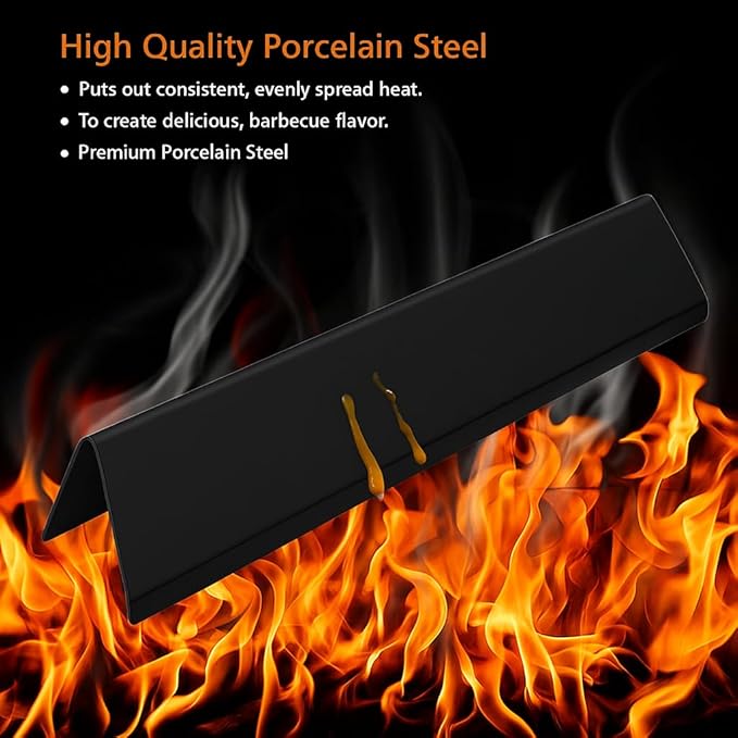 QuliMetal 7635 7637 Grill Replacements for Weber Spirit E-210, Spirit 200, GS4 Spirit II 200, Spirit II E-210 Series Grills with Front-Mounted Control, 15.3" Flavorizer Bars & 17.5" Grates