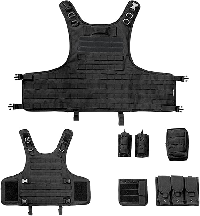 YAKEDA Adjustable Tactical Airsoft Training Vest | Camping, Fishing, Hunting,Gift for Halloween and New Year