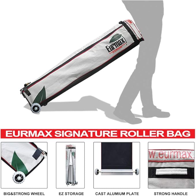 Eurmax USA 10'x20' Pop Up Canopy Tent Commercial Instant Canopies with Heavy Duty Roller Bag,Bonus 6 Sand Weights Bags (Yellow)