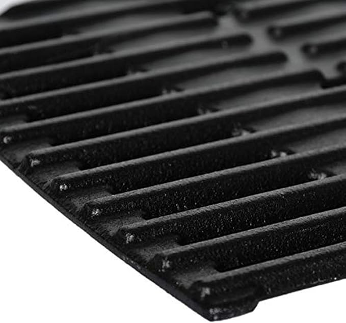 GGC 7644 7582 Grill Grates for Weber Q100 Q1000 Q120 Q1200 Q1400 Gas Grills, 17" x 12.7" Cast Iron Cooking Grates for Weber 50060001 51010001 51040001 51060001, 2PCS Baby Q Replacement Parts