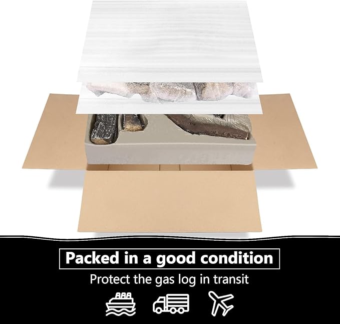 Gas Fireplace Logs 10pcs Fake Fireplace Logs Faux Electric Fireplace Logs for Gas Fireplace Insert, Large Ceramic Wood Fake Fire Logs for Outdoor Fire Pit Firebowl Indoor Fireplace Decoration
