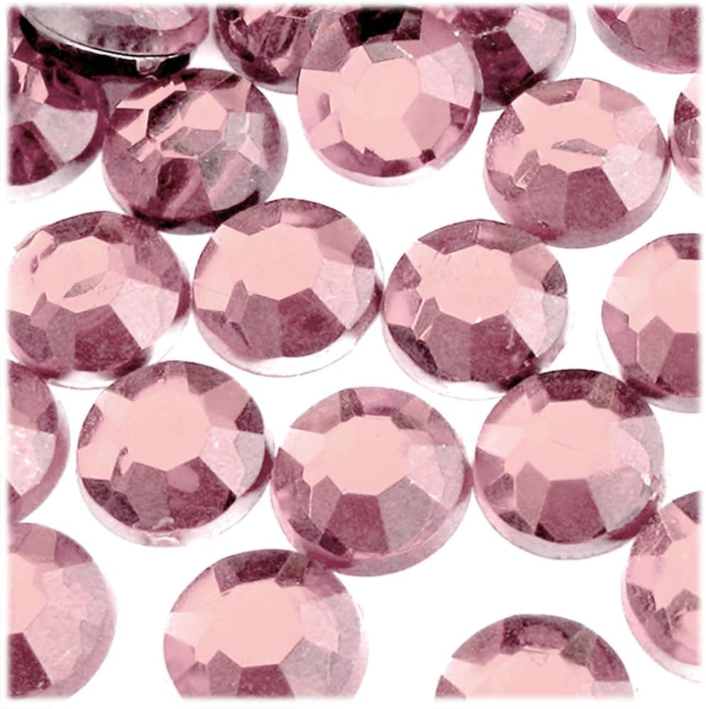 The Crafts Outlet 72pc Rhinestones Round 20mm - Flatback Fucshia