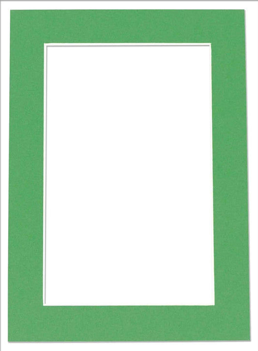 5x7 Mat for 8.5x11 Frame - Precut Mat Board Acid-Free Bright Green 5x7 Photo Matte For a 8.5x11 Picture Frame, Premium Matboard for Family Photos, Show Kits, Art, Picture Framing, Pack of 1 Mat