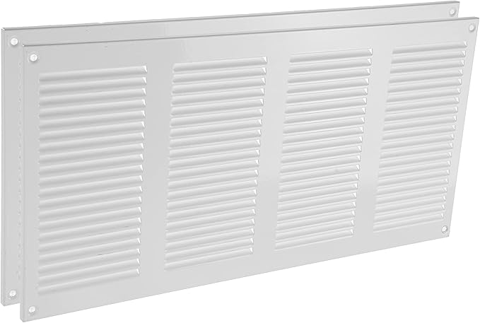 Vent Systems 16" x 8" Inch (Overall Dimensions) Pack of 2 - White - Air Vent Cover Metal Air Return Grill with Built-in Pest Guard Screen HVAC Vent Duct Cover for Home Improvement