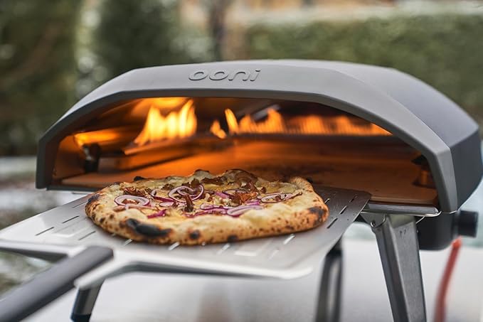 Ooni Koda 16 Natural Gas Pizza Oven - Essentials Pizza Oven Bundle - Includes 14" Perforated Pizza Peel