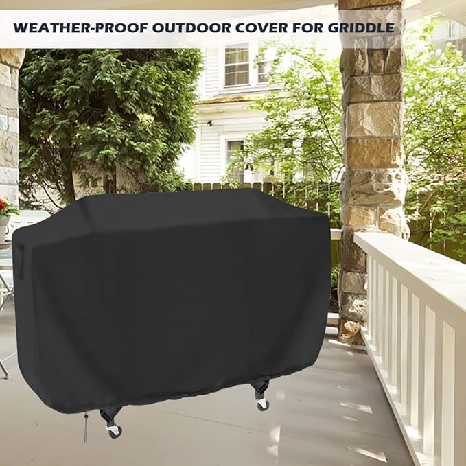 Flat Top Grill Cover for Royal Gourmet GB4000/GB4007/GB4001B/GB4002 Propane Gas Grill, Waterproof 36 Inch Griddle Cover for Char-Griller Flat Iron 4-Burner Grill -64.8 x 25 x 34