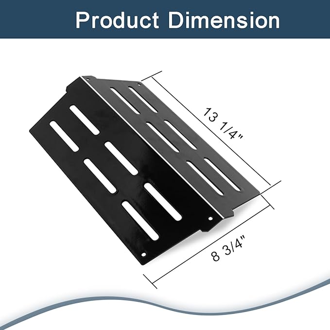 Heat Deflectors for Weber Genesis 300 Series Grills with Front Control Knob, Genesis S310 S320 S330 E310 E320 E330,13.26" Heat Deflectors for Weber 7620 7621 (7622 * 2, Porcelain Steel)
