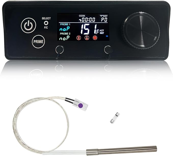 Rectangular PID Control Panel (NO WiFi) Replacement for Pit Boss Pellet Grills with Igniter - Fits Onyx Edition, Navigator, Sportsman, Mahogany, Competition, Pro Series & Most 440-1000 Models