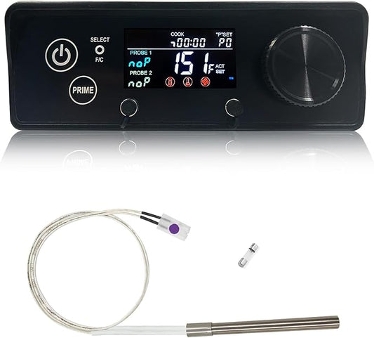 Rectangular PID Control Panel (NO WiFi) Replacement for Pit Boss Pellet Grills with Igniter - Fits Onyx Edition, Navigator, Sportsman, Mahogany, Competition, Pro Series & Most 440-1000 Models