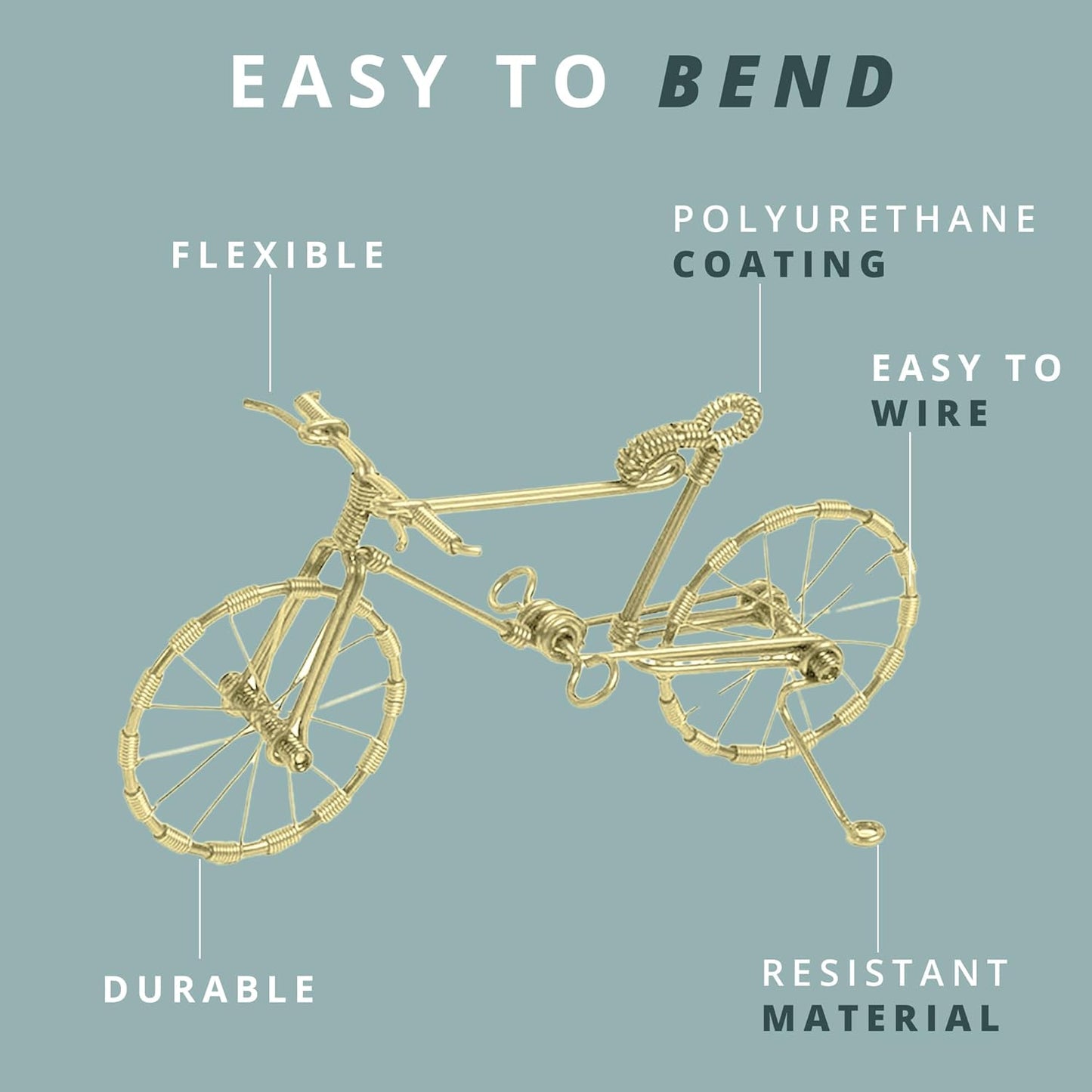 UTILE 18 20 22 24 Gauge 90 ft 99.9% Pure Soft Copper Wire for Electroculture Gardening, Jewelry Making, Crafting Wire Bendable, Plant Wire (Gold 22)