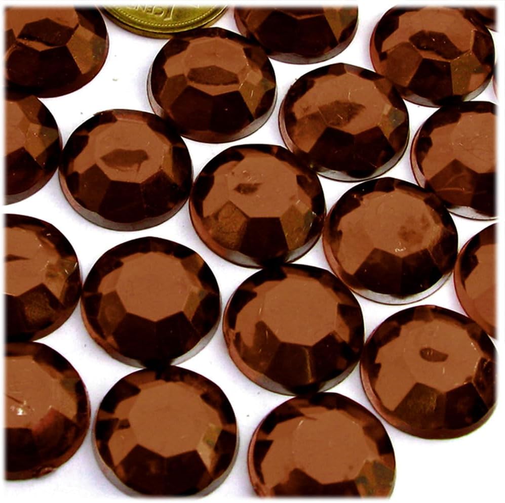 The Crafts Outlet 72pc Rhinestones Round 20mm - Flatback Aqua Blue AQA