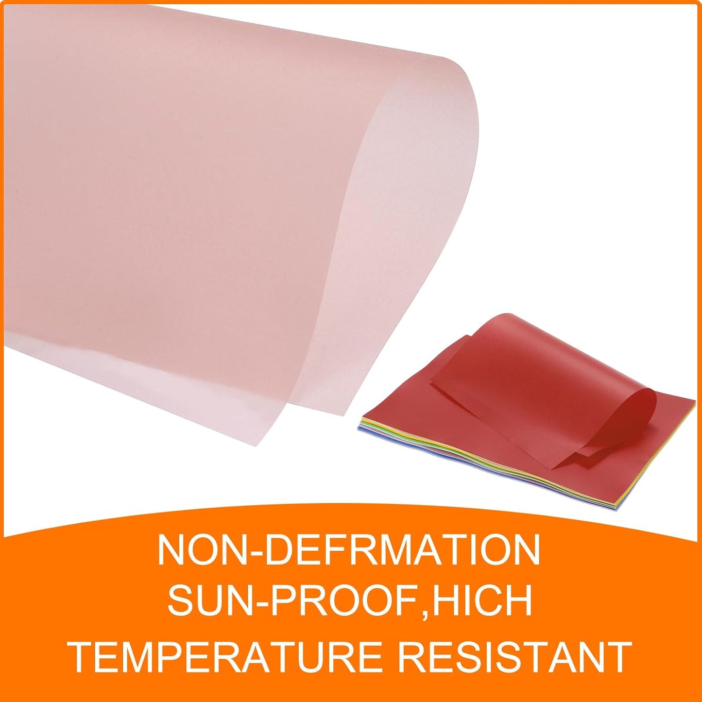 MECCANIXITY Colored Vellum Paper, 50 Sheet Light Pink Transparency 11.7 x 8.2 Printable Vellum Paper, Translucent Vellum Sheets for Printing Wedding Invitations, Ink Jet Laser Printer