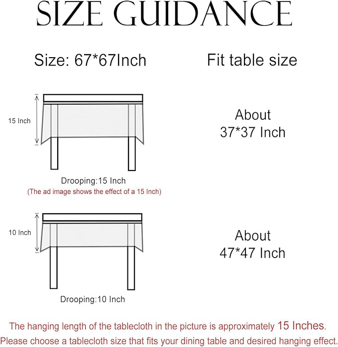 Linen Green Tablecloth,Wrinkle Resistant French Vintage Tablecloth Print with Foral,Decor Square Table Cloth for Thanksgiving,Dining Room,Home,Kitchen 67" × 67"-Milen