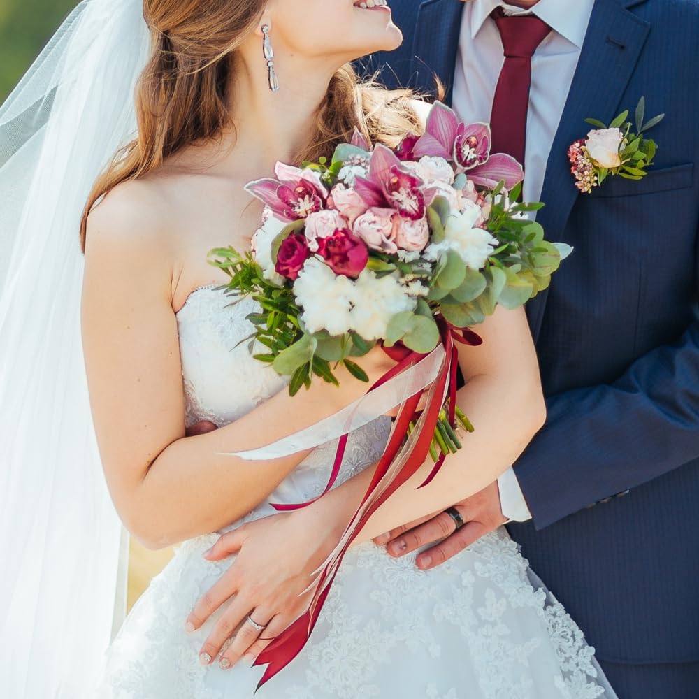 5/8" Width x 100 Yards Satin Ribbon, Red Ribbon Perfect for DIY Craft, Bows, Gift Wrapping, Flower Bouquet, Valentine's Day, Christmas and Party Decoration