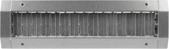 Repa Market 13" x 3" Inch Air Exhaust Grille for Round Ducts - 2 Adjustable Louvre Blades - Galvanized Air Supply Vent Cover - Side Fit Round Surface Canal Ducting from 6.30" to 15.74" Inches