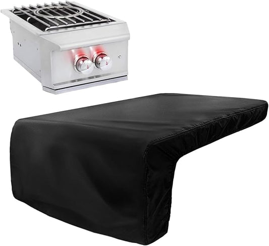 Burner Cover for 15 inch Blaze Power Burner Built-in Natural Gas Griddle,Heavy Duty 600D Waterproof Burner Cover with Plush Lining,Suitable 27''L x 15''W x 13''H,Black