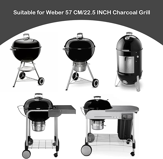 onlyfire Double-Side Hinged Cooking Grate, Gourmet BBQ System Replaced Grilling Grate for Weber 22" Charcoal Kettle Grills