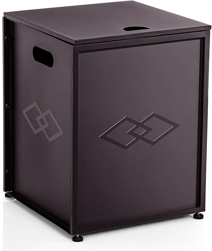 Propane Tank Cover Table with Storage Sides, Dual Function Cover for 20 lbs Propane Tank Outdoor Gas Tank Storage Side Table for Fire Pit Gas Grill Griddle Propane Stoves, Brown
