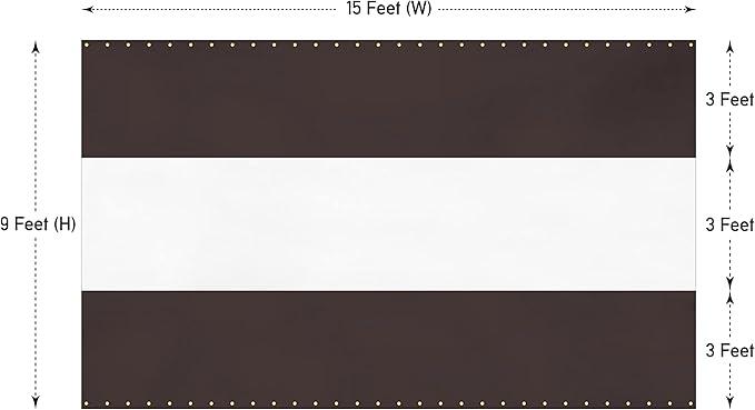 Covers & all Outdoor Clear Panel Curtain, 12 oz Vinyl Outdor Curtains for Patio, Waterproof & Weather Resistant Tarp with Brass Grommets for Pergola, Porch, Gazebos, Balcony (9'H x 15'W Feet, Coffee)