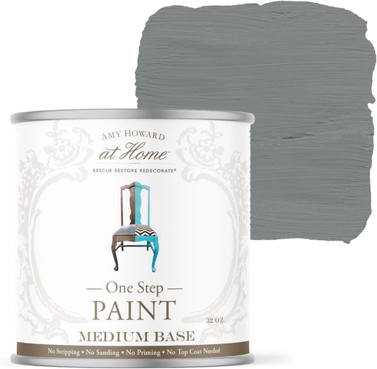 AMY HOWARD AT HOME Chalk-Based One Step Paint for Furniture, Cabinetry, Decor, Finish, and More | No Stripping, Sanding, or Priming | Medium Base | 16 Ounce | Park Avenue