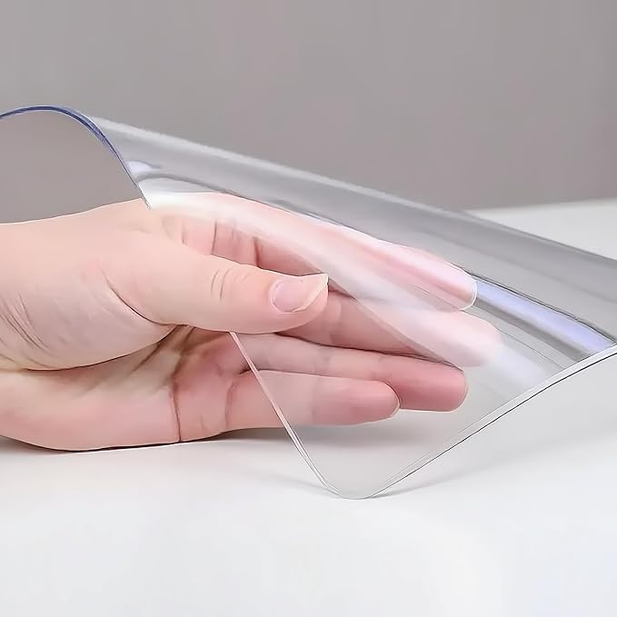 Clear Table Protector 42 x 42 Inch, 1.4mm Thick Waterproof PVC Plastic Table Cover, Durable Table Pad for Dining Room, Kitchen, Writing Desk, and Coffee Tables