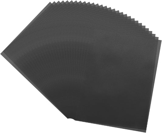 MECCANIXITY 60 Sheet Colored Vellum Paper 8.5" x 11", 100gsm Translucent Printable Vellum Sheets for Printing Wedding Invitations Inkjet Laser Printer, Black