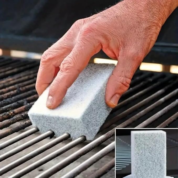 Grill Cleaning Brick & Pumice Stone for BBQ Grills, Flat Top Griddles, Stoves & Ovens | Heavy Duty Griddle Cleaner for Grease, Rust & Stubborn Residue | Pumice Stone Grill Cleaning Tools