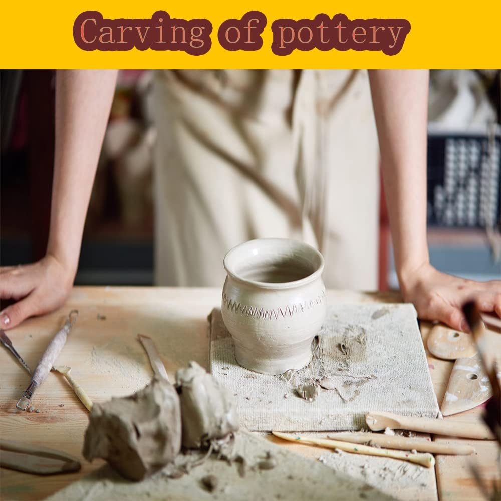 Yagugu Pottery Supplies Clay Tools for Sculpting, 39Pcs Basic Wood Ceramics Carving Polymer Clay Tool Supplies kit Supplies for Kids Adults and Artists Modeling Shaping Building for Art&Craft Gifts