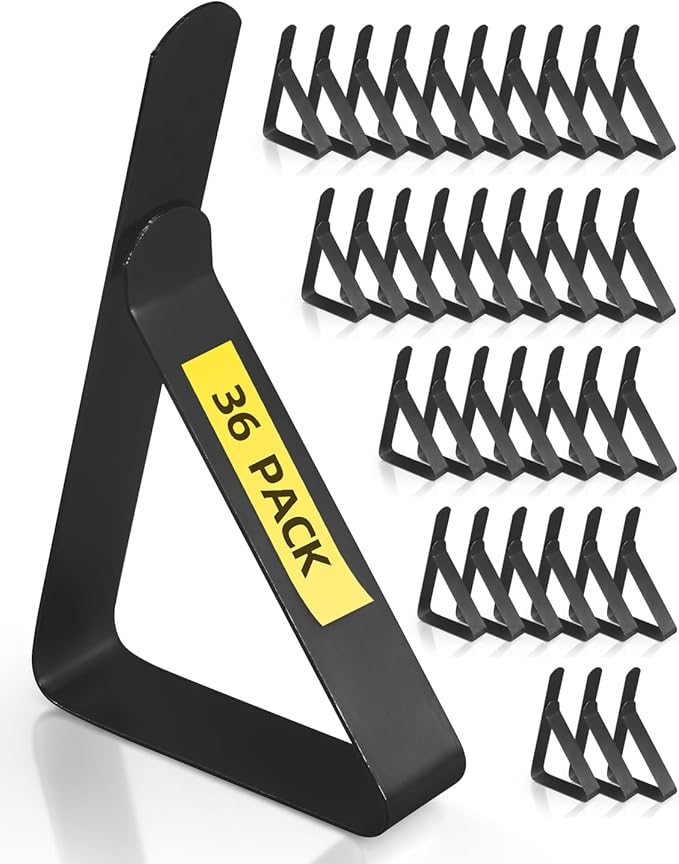 36 Pack Tablecloth Clips - Heavy Duty Picnic Table Clip, Stainless Steel Table Cloth Cover Clamps, Table Cloth Holders Ideal for Restaurant Marquees