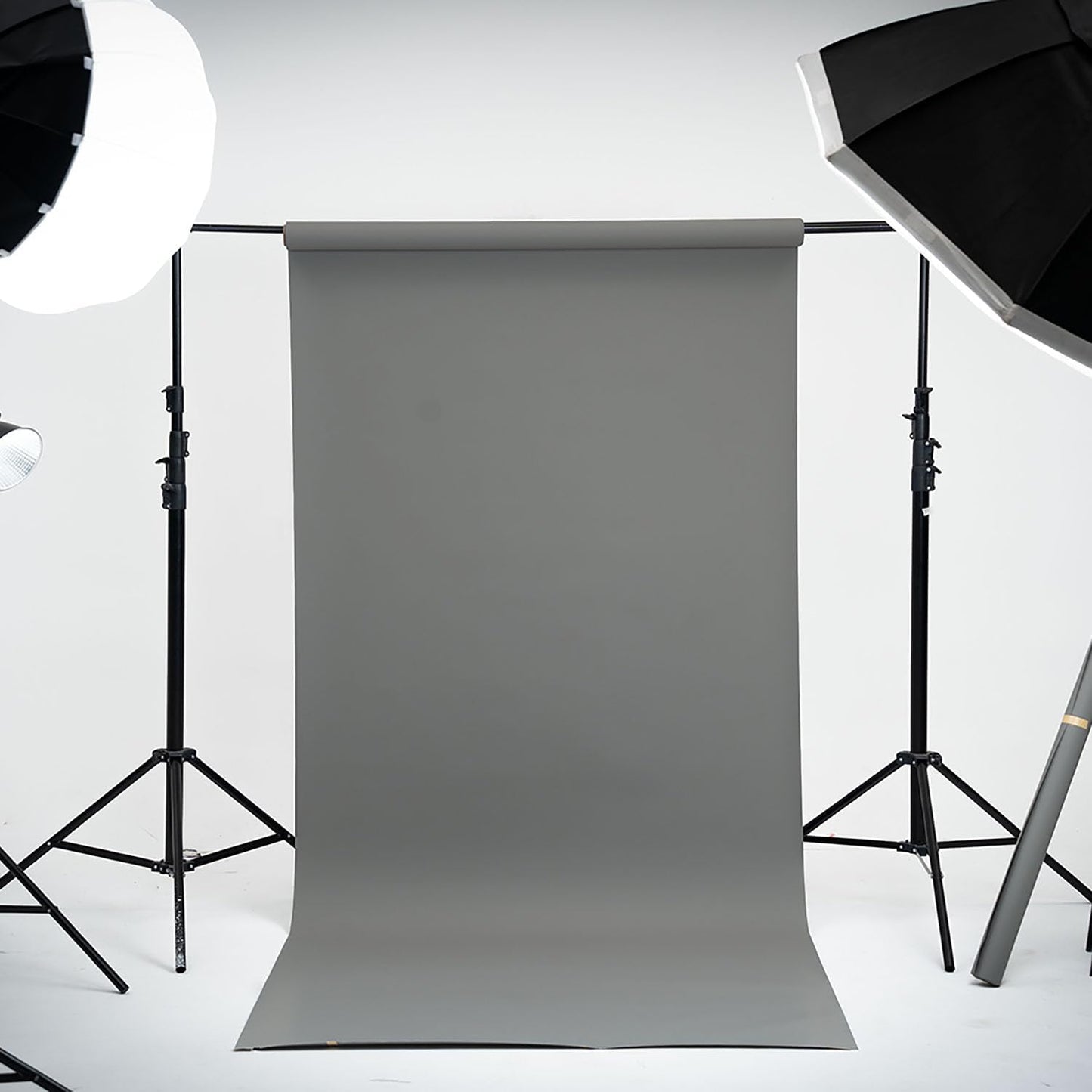 Kate Seamless Paper Backdrop for Photography Light Gray Photo Backdrop Paper (106.8''x32.8' Pursuit Grey)