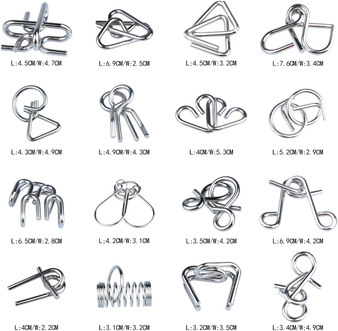 Brain Teaser Puzzle Wooden Threading Rope Loop Puzzle Luban Lock Brain Teaser Game Adult Kids Toy Puzzles for Adults (16)