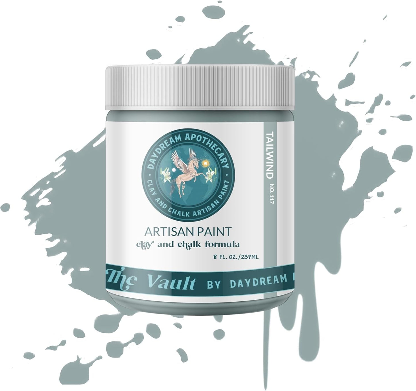 Daydream Apothecary Premium Chalk Style Paint for Furniture, Home Décor, Wood, DIY Interior Projects, Quick Dry, No Prep or Prime Needed, Matte Light-Slate Grey - 8oz