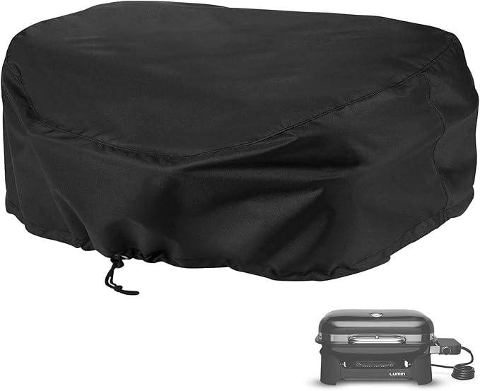 7197 Grill Cover for Weber Lumin Electric Grill, Lumin Compact Grill Waterproof Cover for Weber Lumin/Compact Without Stand 92010901 Grill Models, 600D Outdoor BBQ Cover