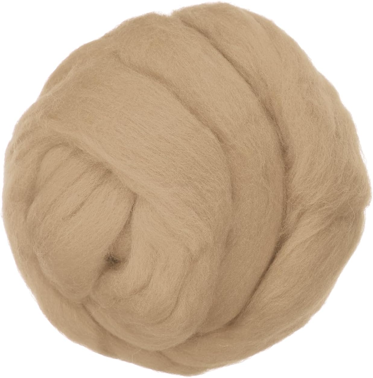 PATIKIL Wool Roving Yarn, 250G/8.8OZ Felting Wool Pure Roving Yarn, Khaki