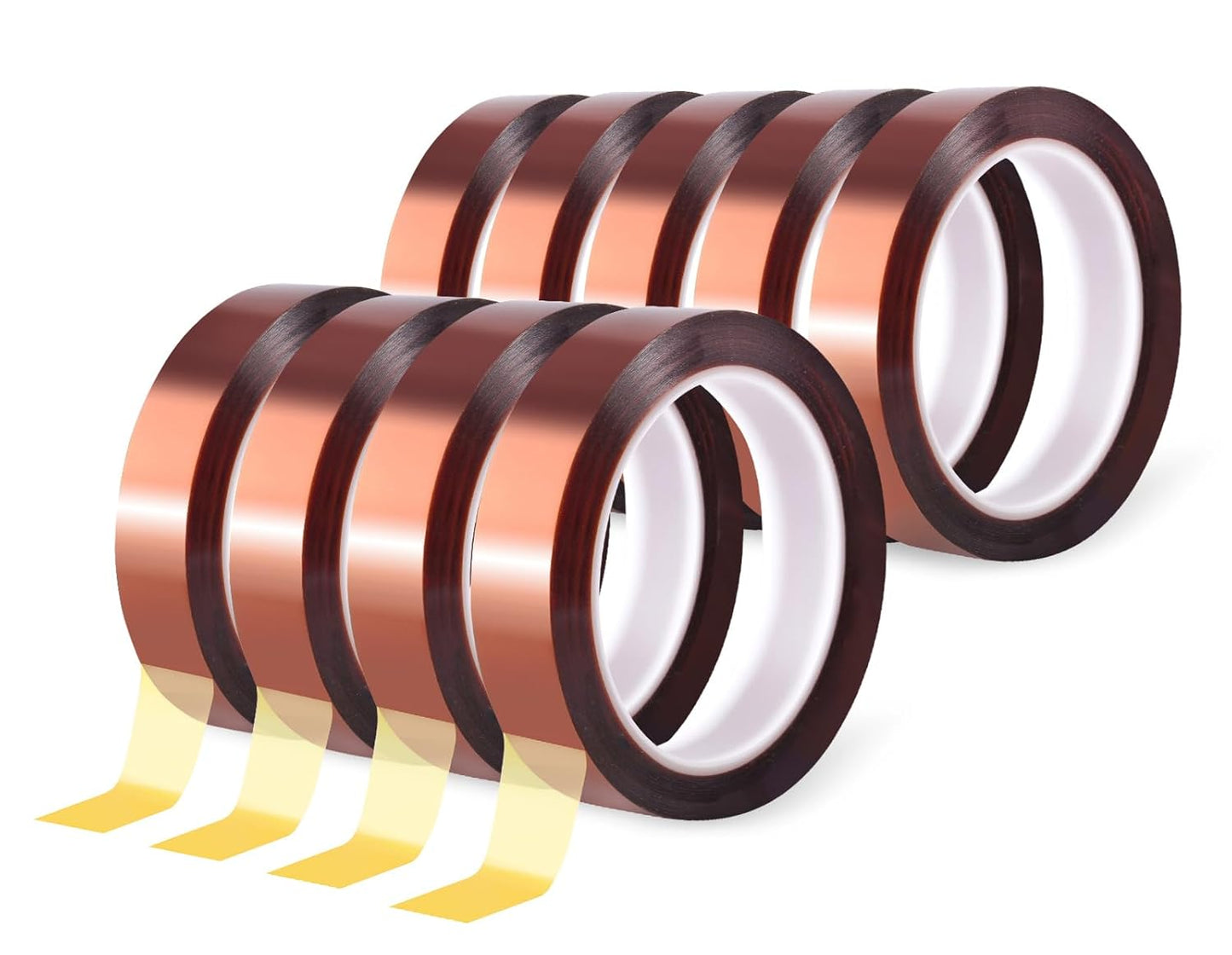 9 Rolls 10mm×30m (98Ft) Sublimation Tape Heat Transfer Tape High Temperature Heat Resistant Tape, Heat Tape for Sublimation Heat Press Electronic Soldering Masking, No Residue