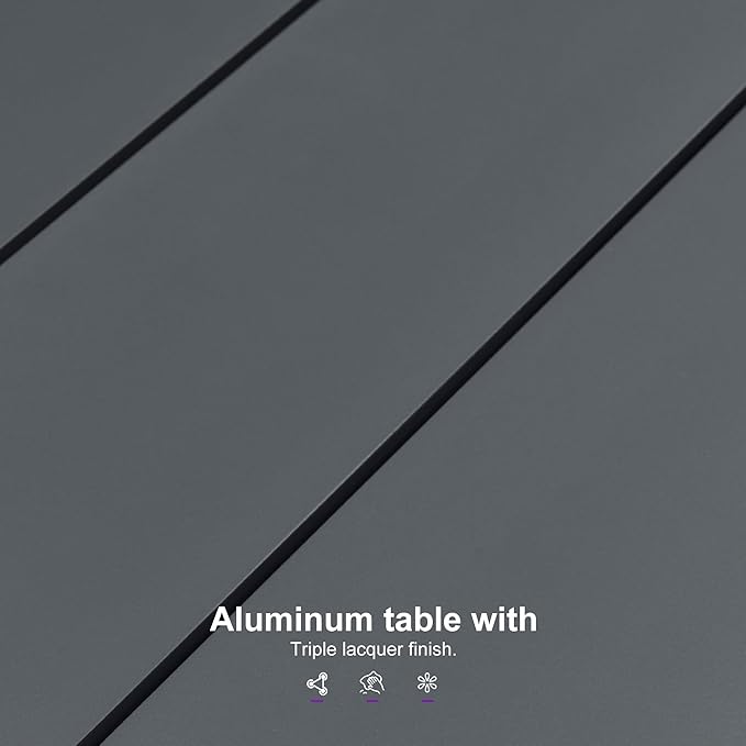 PURPLE LEAF Outdoor Dining Set for 12 All-Weather 14 Pieces Patio Aluminium Dining Large Table and Rope Weave Chairs Included Cushions for Backyard Deck Kitchen Modern Furniture Set Gray and Navy