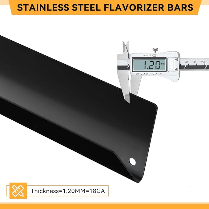 17.5 Inch Flavorizer Bars for Weber Genesis for Genesis E310, E320, E330, S310, S320, S330, Replacement for Weber Genesis Grill Parts 7620, 5 PCS, Porcelain-enameled