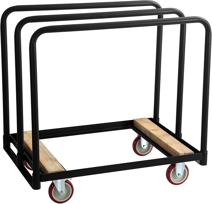 Folding Table Cart, Heavy Duty Table Dolly W/ 5" PU Swivel Wheels, Drywall Dolly Cart W/ 1500 LBS & 10 Table Capacity for Party Events, Hotel, Factory, Warehouse