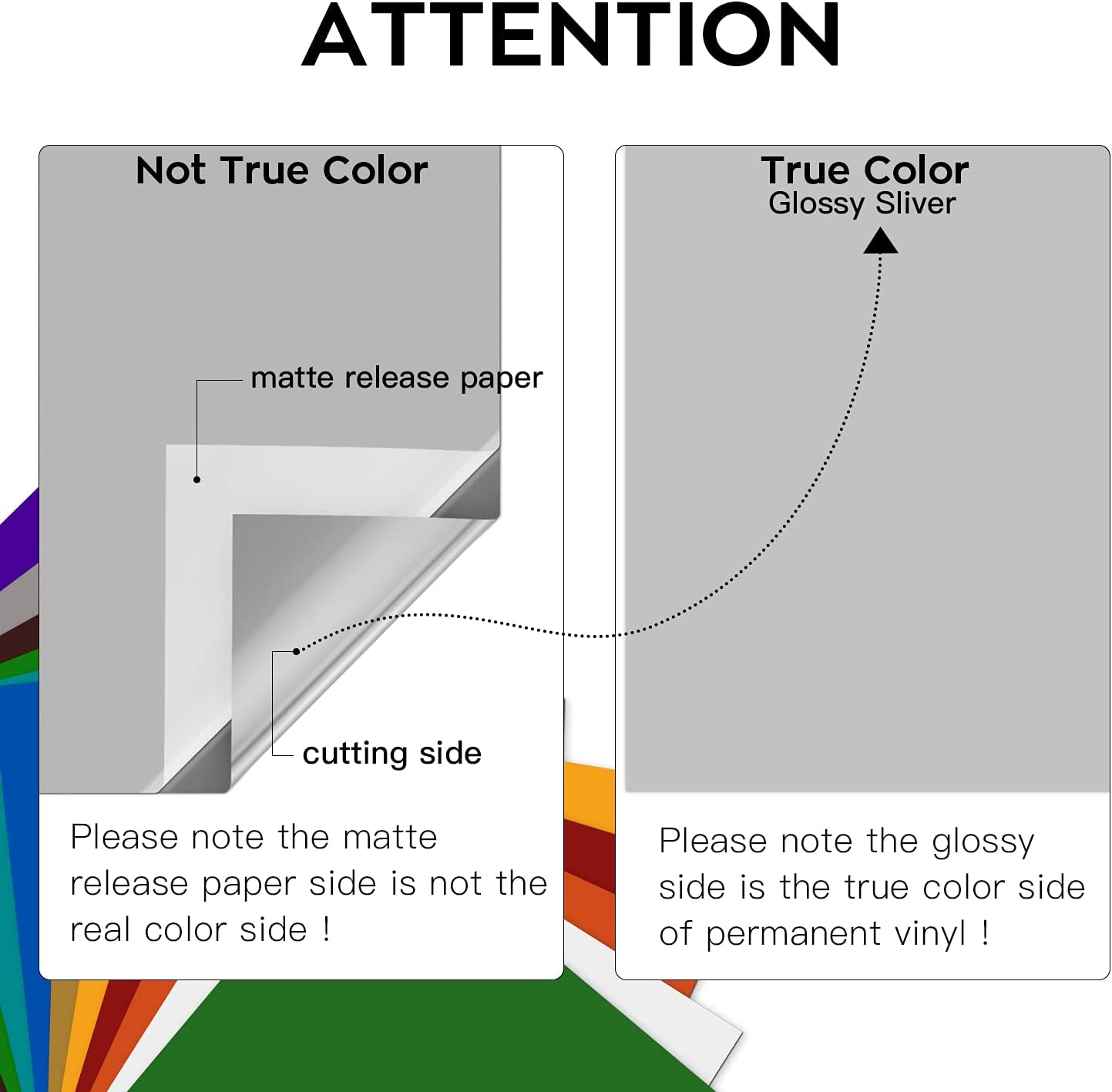 HTVRONT Silver Permanent Vinyl - 12 Pack Vinyl for Cutting Machine - 10 Sheets 12" x 12"& 2 Transfer Tape Sheets for Party Decoration, Sticker, Craft Cutter, Car Decal (Glossy)