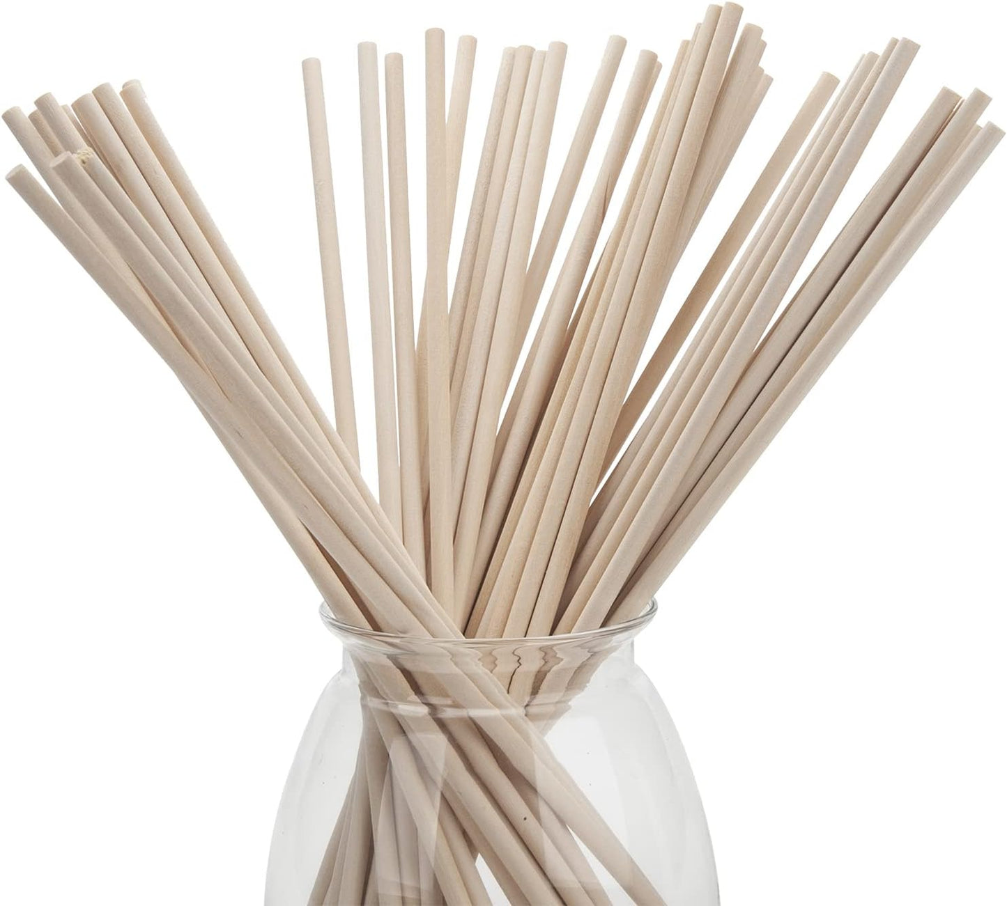 Wood Dowels Wooden Dowel Rods 1/4 x 12, 50 PCS Wooden Sticks for Crafts, Macrame Dowels, Unfinished Small Wood Sticks for Crafting, Lollipops and Tiered Cake, Photo Booth Props, Wedding Ribbon Wands