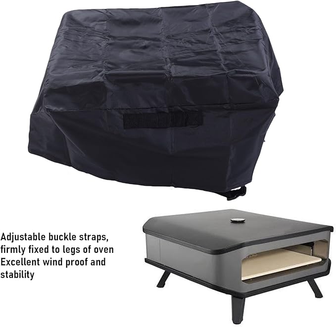 Yosoo Health Gear Gas Pizza Oven Cover, 420D Oxford Fabric with Water Proof Strip and Adjustable Buckle Straps, for 90347 Gas Pizza Oven, Windproof with Drawstring and Handles