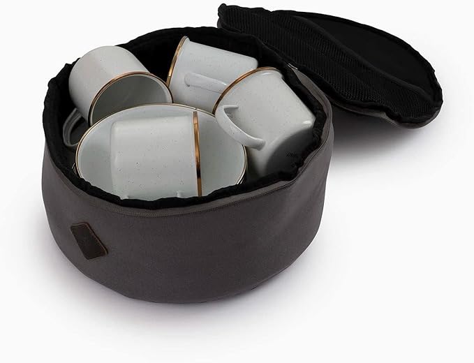 Barebones Padded Utility Storage Bag – 7L Durable Canvas Storage for Camping Gear, Lanterns, Tableware – Zipped Top, Padded Walls, Shoulder Strap, and Multiple Compartments for Travel or Outdoor Use