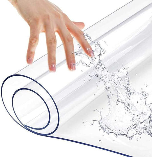 1.5mm Thick 20x32 Inch Clear PVC Desk Cover Protector Crystal Writing Desk Mat Plastic Table Cover Protector Mat Rectangle Vinyl Table Pad for Office Computer Writing Desk Dining Coffee Table Durable