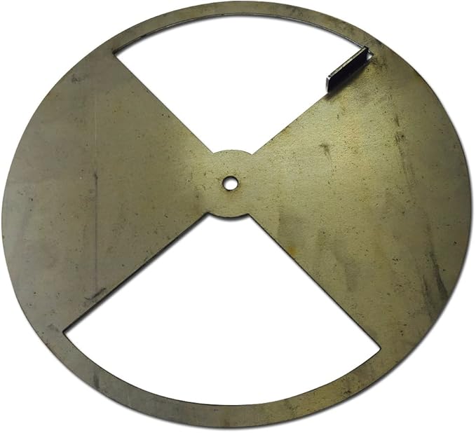 LavaLock Smoker Pinwheel bbq air damper pit grill vent, STEEL 4 6 8 12 (12" diameter)