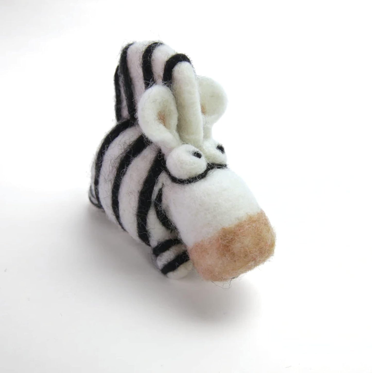 Woolbuddy Needle Felting Kit for Beginners & Adults – Zebra DIY Felt Animal Starter Kit with Natural Wool Roving, Felting Needles & Step-by-Step Instructions