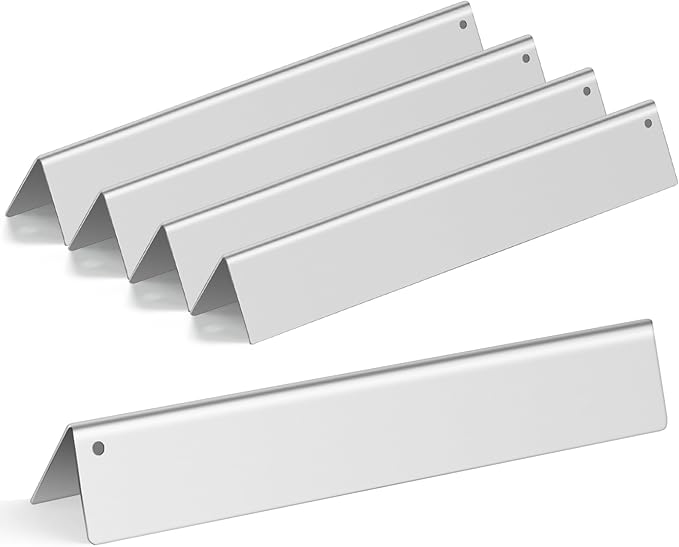 17.5 Inch Stainless Steel Flavorizer Bars for Weber Genesis 300 Gas Grills with Front-Mounted Knobs, for Genesis E310, E320, E330, S310, S320, S330, Replacement for Genesis Grill Parts 7620, 5 PCS