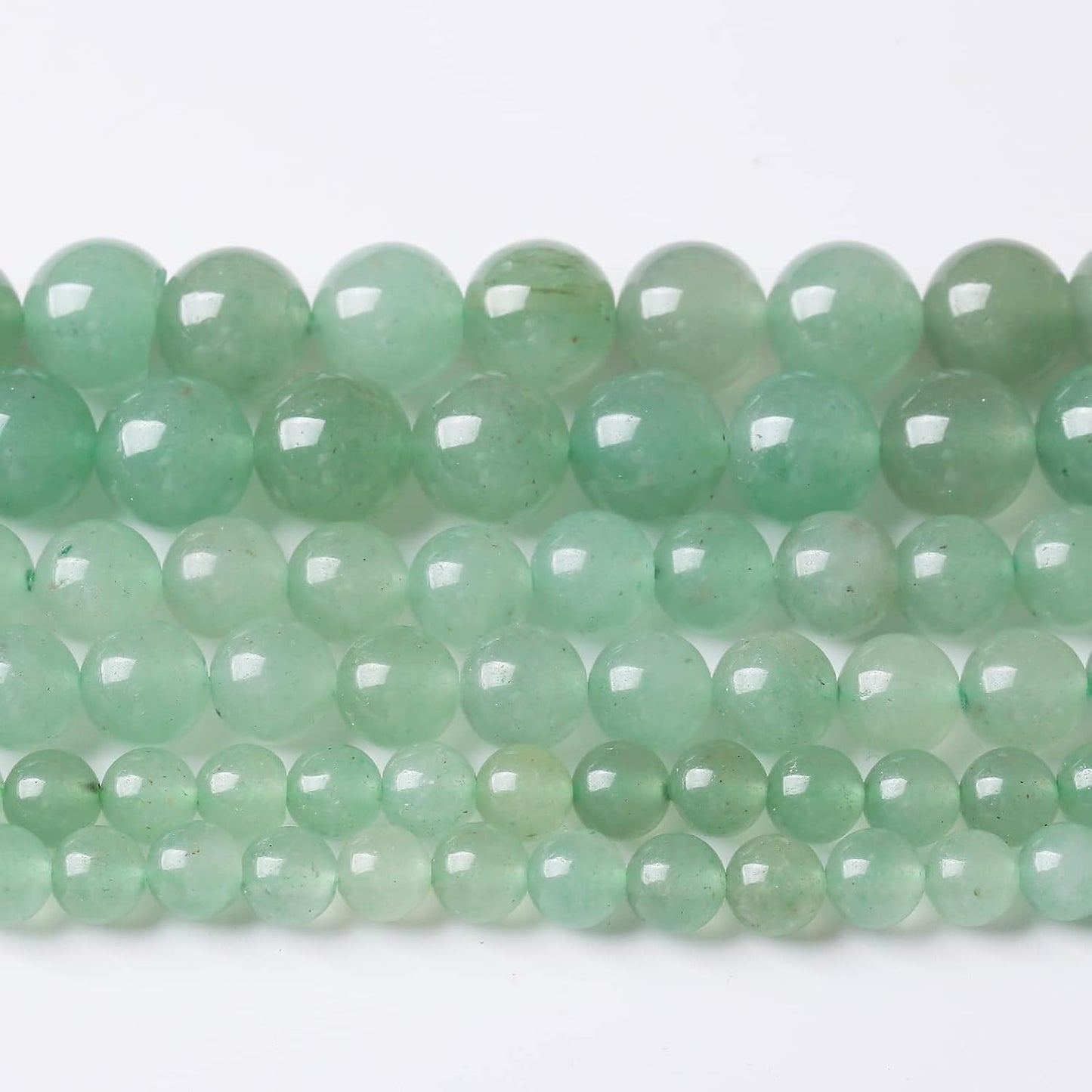 90PCS 4MM Green Aventurine Natural Gemstone Round Stone Beads for Jewelry Making DIY Energy Stone Healing Power Bracelet 15"