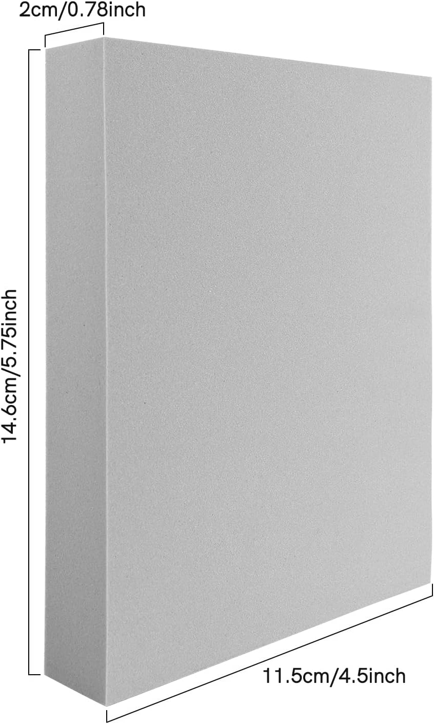 BAOFALI 6 Pcs Large Stamping Foam Grey Moldable Foam Stamps Plastic Dry Foam Stamp Pad Cut and Dry Foam Stamping Foam Block for Sculpture, Modeling, DIY Arts and Handicrafts Projects