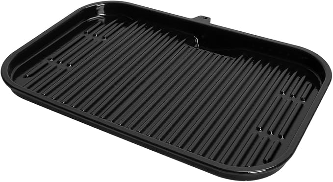 Grill Griddle Plate for Ninja Woodfire Outdoor Grills OG700 Series, Flat Top Griddle Plate for Ninja XSKGRDPLT Woodfire OG701 Grill, Striped Baking Griddle Pan, Insert