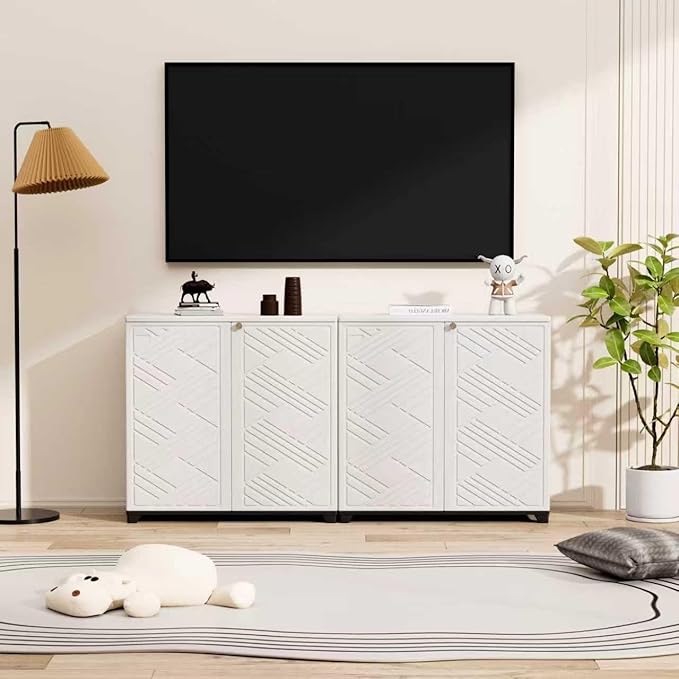 Outdoor/Indoor Storage Box,Resin and Plastic Storage Cabinet Waterproof,Outdoor Cabinet for Patio/Garden/Balcony/Backyard/All Room(with 3 Shelves)-White